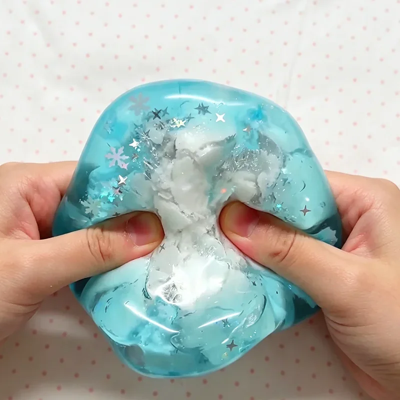 Schneeflocken-Knackwachsball - Knuspriger Quetschball, Crunchy Fidget Sensorisches Spielzeug für Erwachsene Weiches ASMR-Sensorikspielzeug – Detail 8