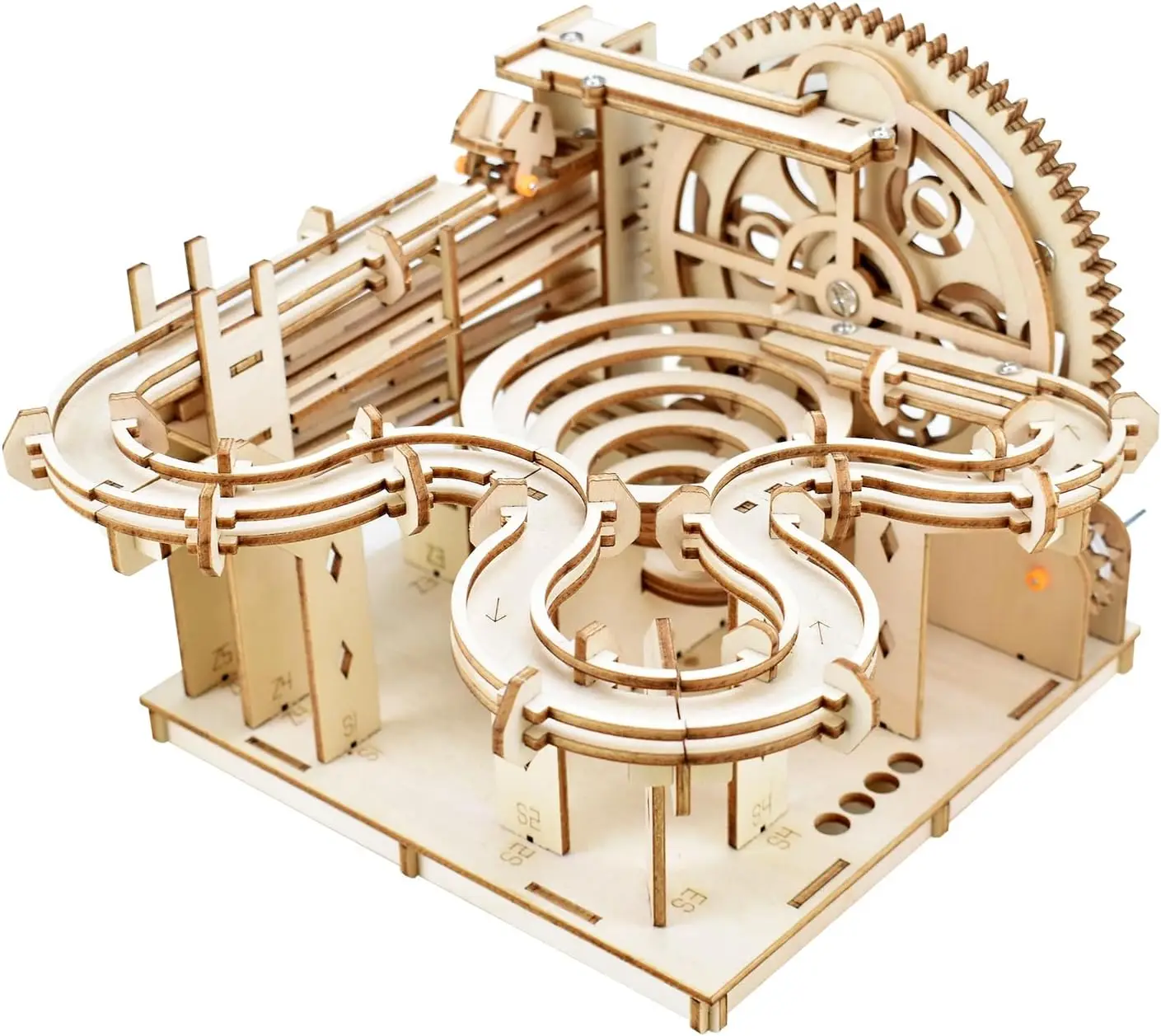 

159PCS Wooden Marble Run Puzzle Set - DIY Mechanical Model Kit for Adults and Teens Age 14+