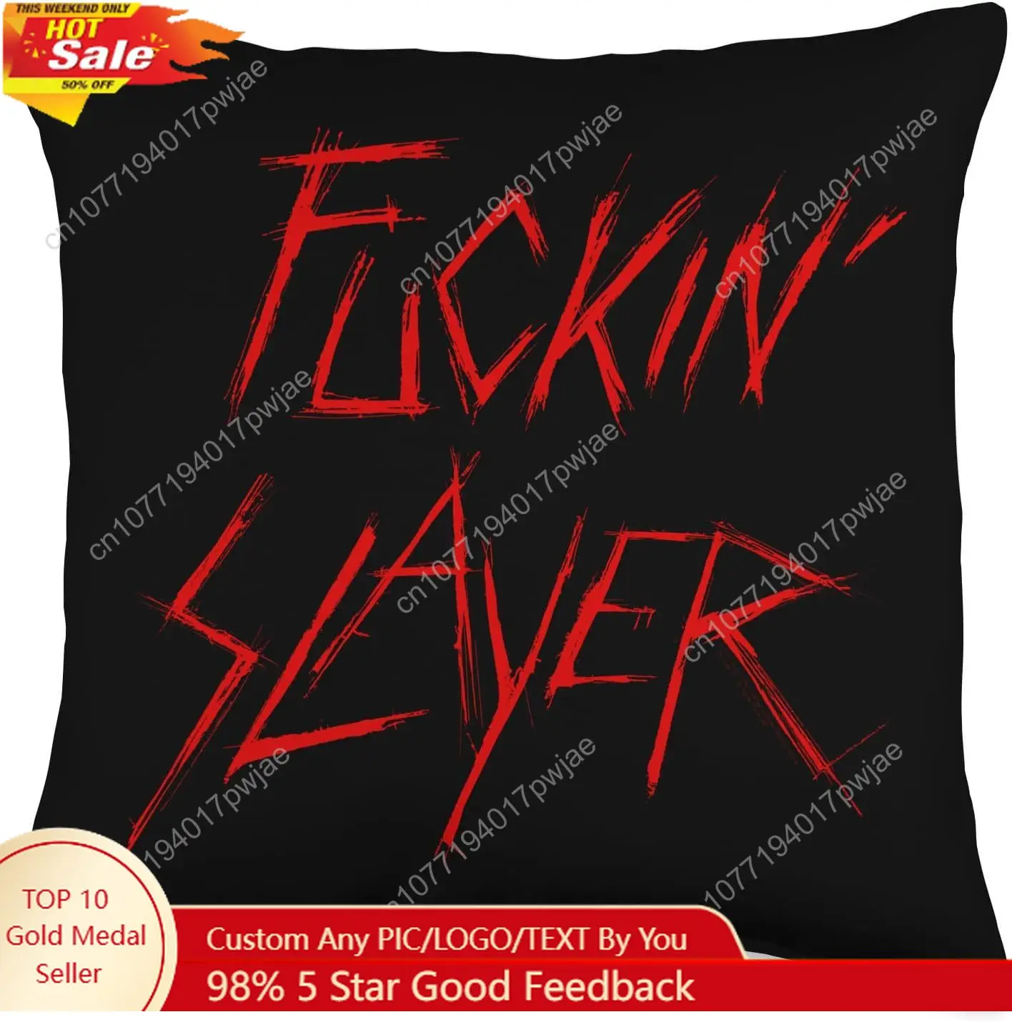 

Slayer - F^^^ing Slayer Throw Pillow