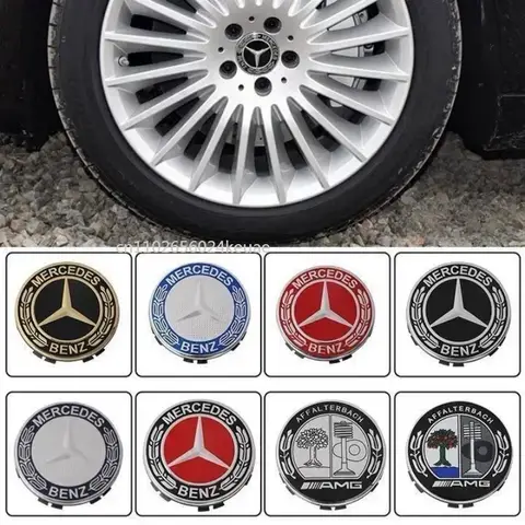 메르세데스-벤츠 B/C/E/S 클래스 A 클래스 C200L GLC GLK CLA 차량 휠 센터 허브 캡 커버 장식 액세서리 4개 75mm