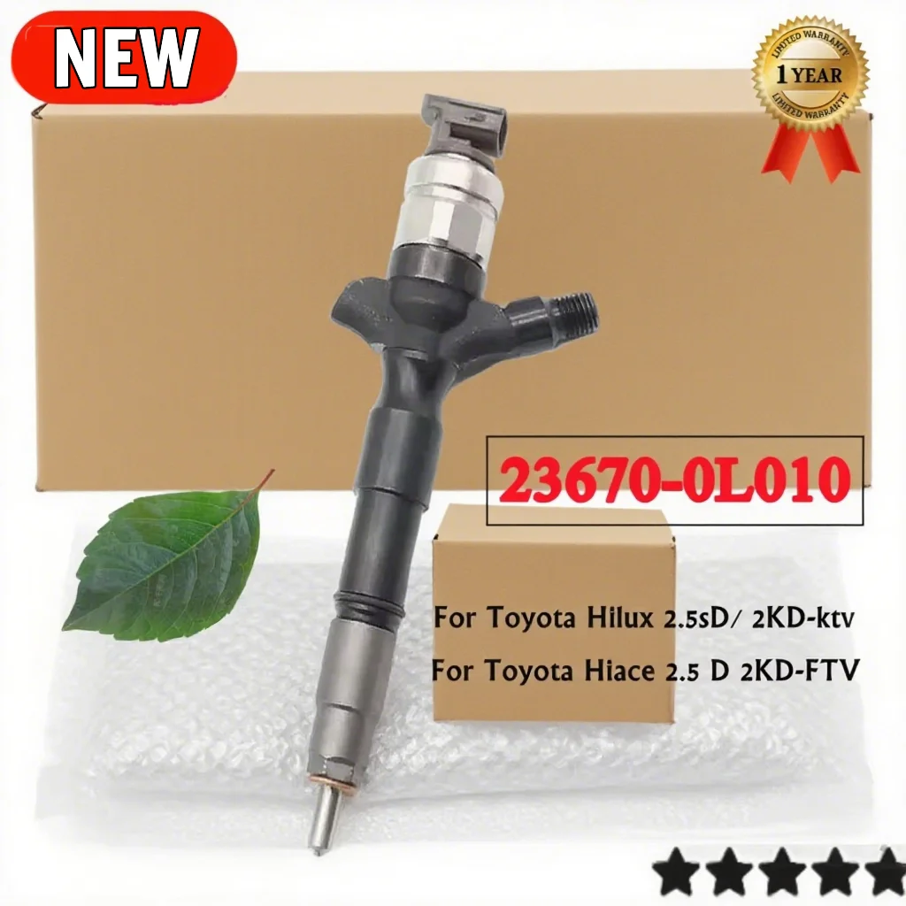 

ORLTL 23670-0L010 New Diesel Common Rail Fuel Injector 23670 0L010 Nozzle 236700L010 for Toyota Hiace Hilux