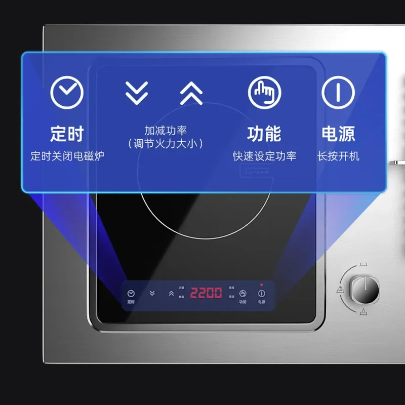 موقد كهربائي كهرومغناطيسي مزدوج الاستخدام ، سطح مكتب مدمج ، غاز واحد ونار كهربائية قوية ، موقد غاز مدمج