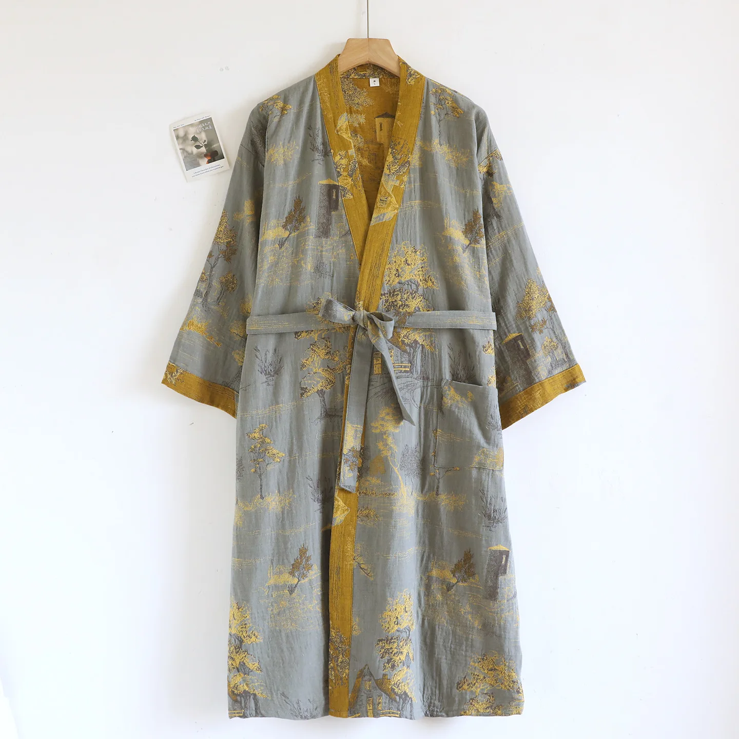 Cotton Double-layer Gauze Bathrobe for Women Pajamas Home Absorbent Quick Drying Bathrobe
