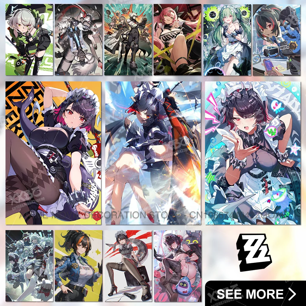 

Zenless Zone Zero Poster Hoshimi Miyabi Canvas Picture No Frame Game Painting Grace Howard Home Decor Zhu Yuan Anime Wall Art