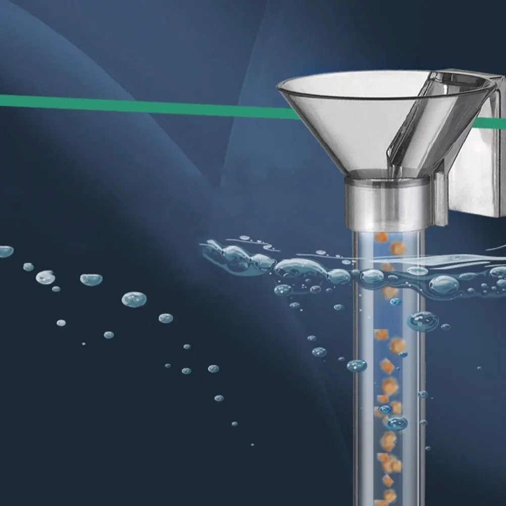 

1Set Fish Shrimp Feeder Transparent Adjustable Length Spot Feeding Tube for Aquarium Vacation Use Multifunctional Fish Tank