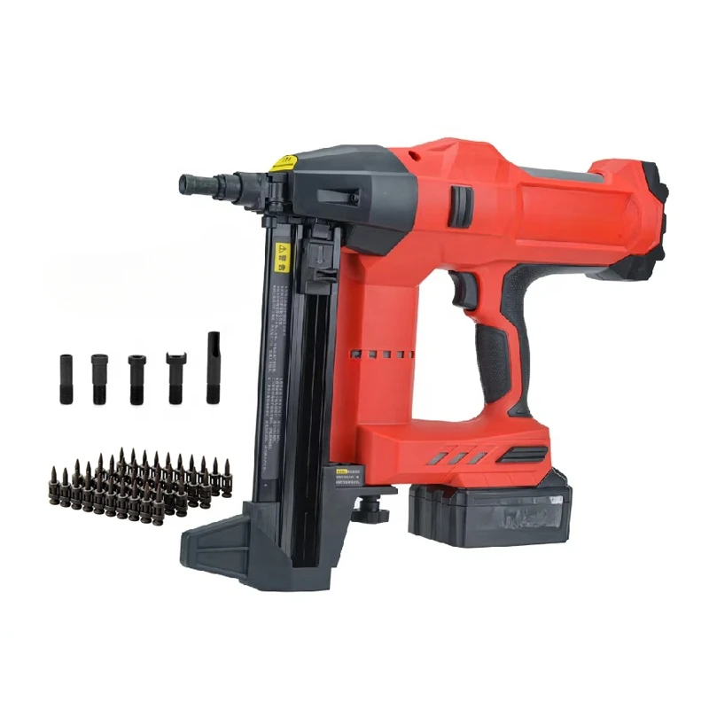 20V Cordless Electric Tool Lithium Battery Wireless Power Concrete Nailer Frame Steel Nailing Nail Gun Set For Wood And Metal