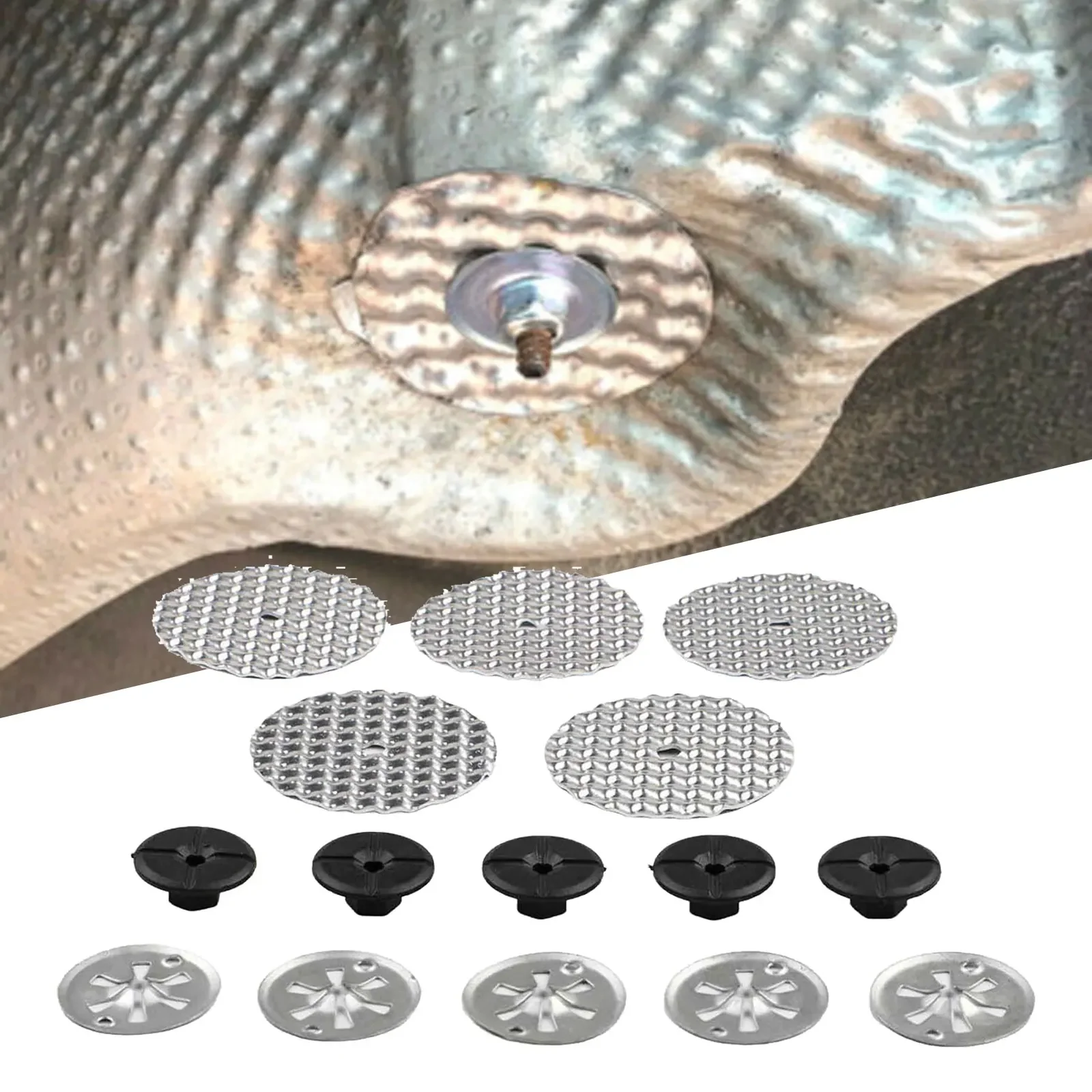 

15PCS Heat Shield Repair Kit Silver Metal Replacement Parts 6715468 N90335004 Heat Protection PlateHeat Shield Interior Accessor