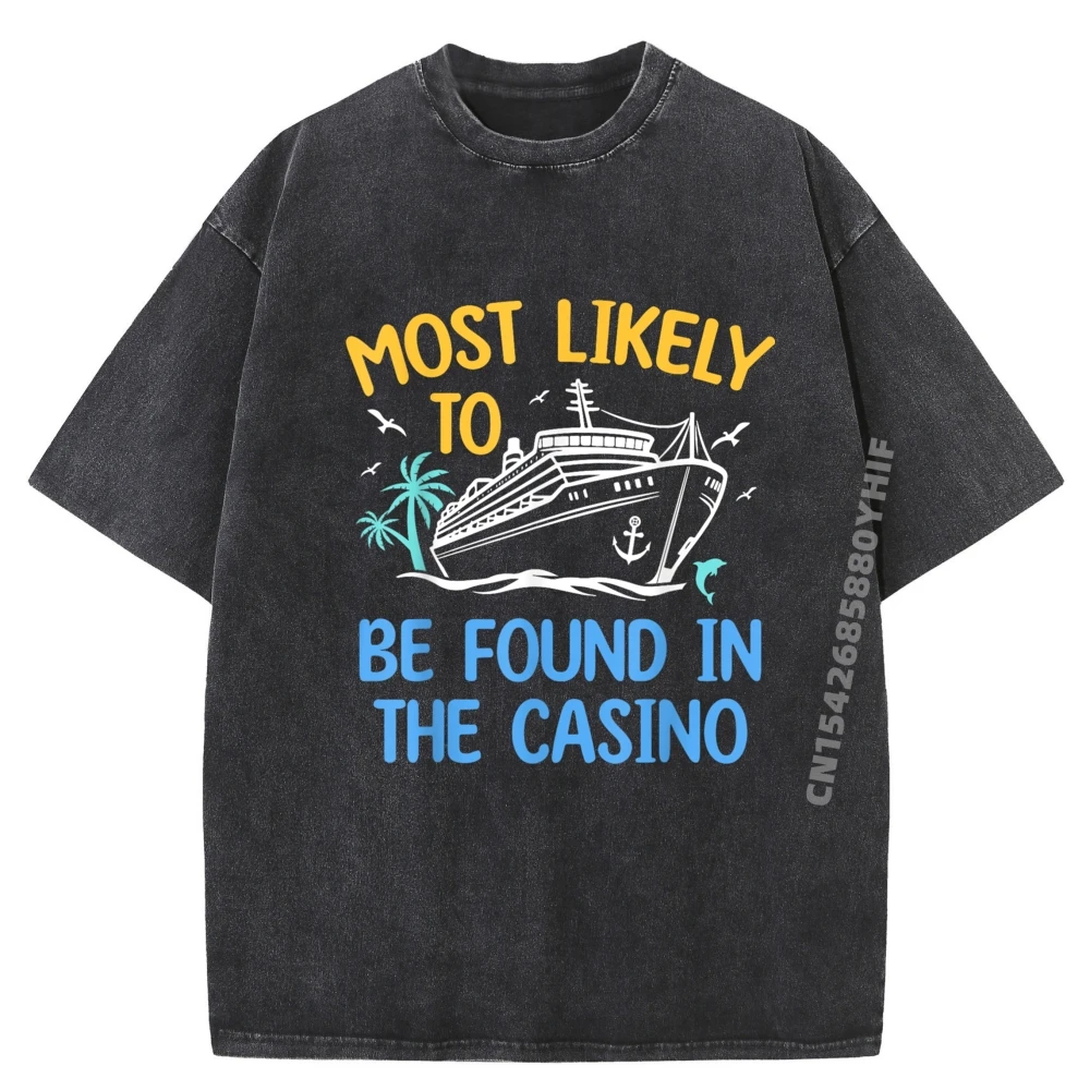 

Самые Likely Be Found In Casino, одинаковые семейные футболки с графическим рисунком, мужские роскошные дизайнерские мужские потертые футболки в готическом стиле