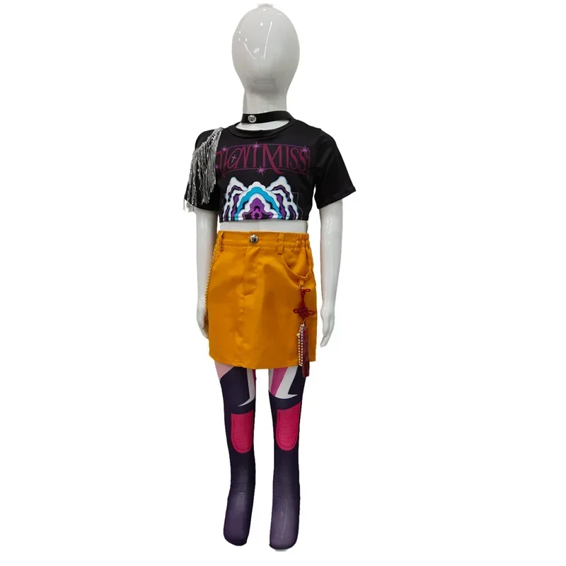 أزياء رومي ميرا زوي التأثيرية KPop التأثيرية أزياء perruque HUNTR/X الزي الرسمي للنساء ملء الهالوين ألعاب الأزواج