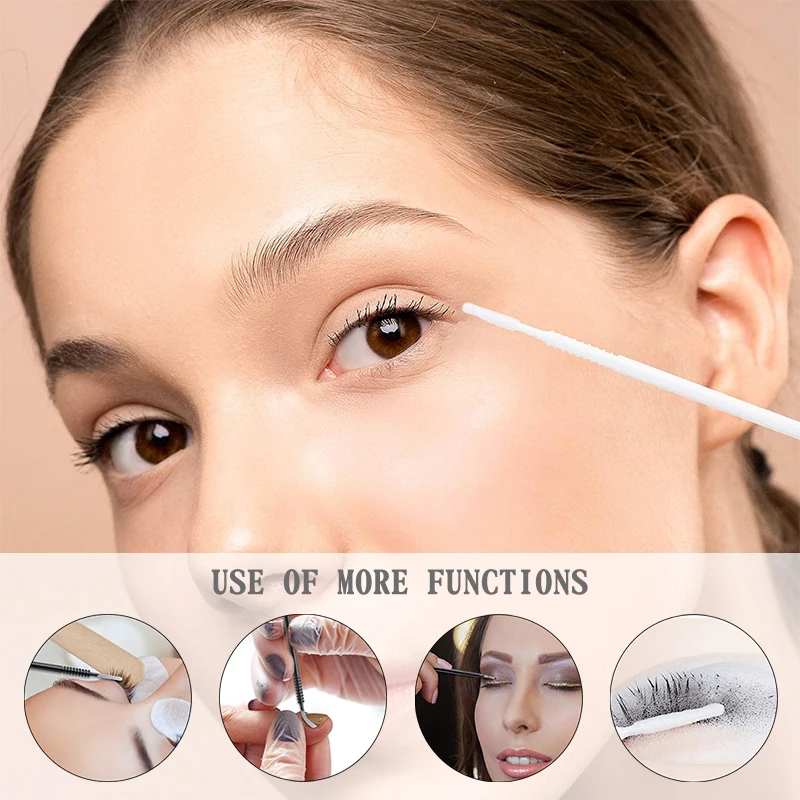 100 قطعة إزالة مسحة مايكرو فرشاة ماكياج فرش الجملة رمش تمديد لوازم جلدة اكسسوارات أدوات ماكياج