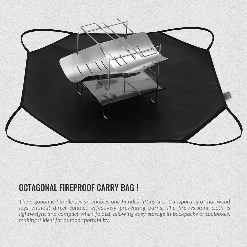 /Fireproof /Silicone /Coated Camping Blanket High For Temperature Resistant Flame Retardant Sheet For Outdoor BBQ Bonfire Safety