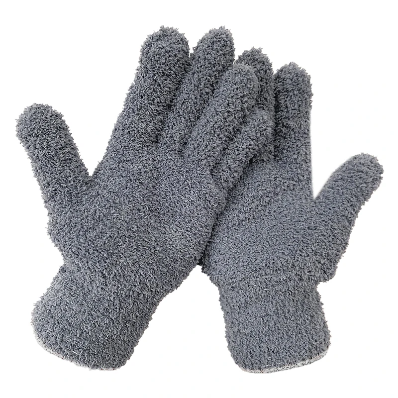 1PC Car Care Wash Cleaner Gloves Auto Detailing Dust Removal Gloves Coral Velvet Knitted Soft Microfiber Wash Cleaning Gloves