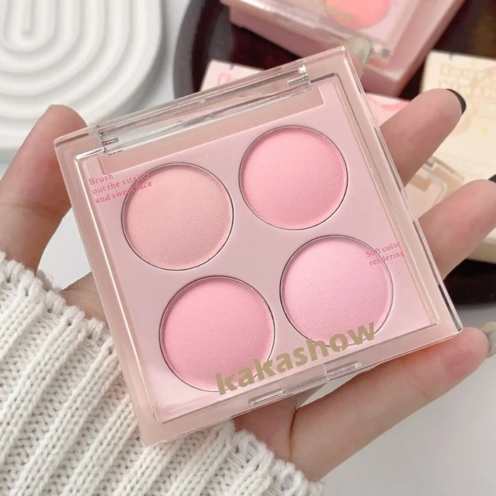 Natural Four-color Blush Palette Durable Matte Shading Palette Face Brighten Long Lasting Four-color Eyeshadow Palette Girl