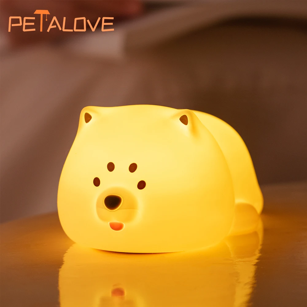 Imagem -03 - Estilo Popular Luz Noturna Capivara Coelho Pato Fantasma Banana Tigre Veado Hipopótamo Queijo Frango Q-versão Animal Lâmpada de Silicone 27