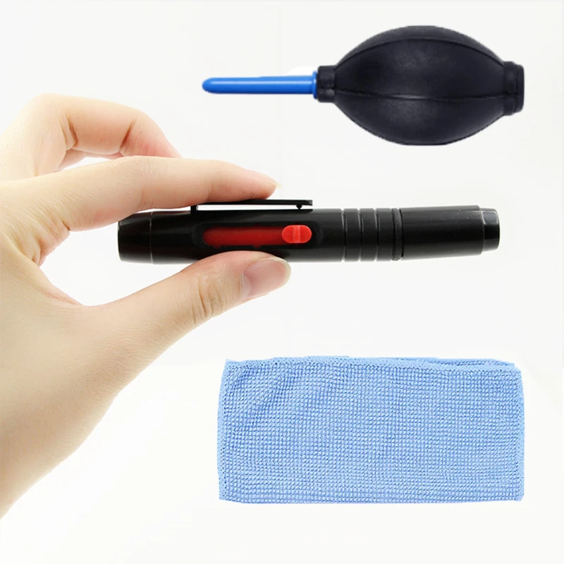 Computer Cleaning Kit 3 In 1 Camera Lens Cleaner Digital Cleaning Pen Air Blow Cloth Dust Cleaning Tools Laptop Phone Cleaner