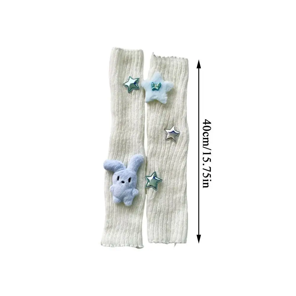 Winter Warme Arm Abdeckung Nette Frauen Japanischen Harajuku Goth Halb Finger Gestrickte Arm Wärmer Y2K Handschuhe Arm Hülse Mädchen Handgelenk Fäustlinge