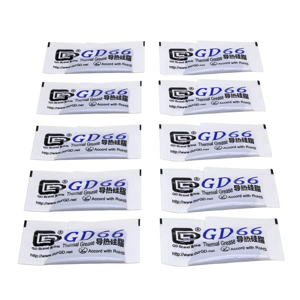 10 sztuk/partia 0.5g smar termiczny pasta przewodząca pasta silikonowa do chipa Cpu Gpu Vga Ram Led IC radiator chłodnica chłodzenie