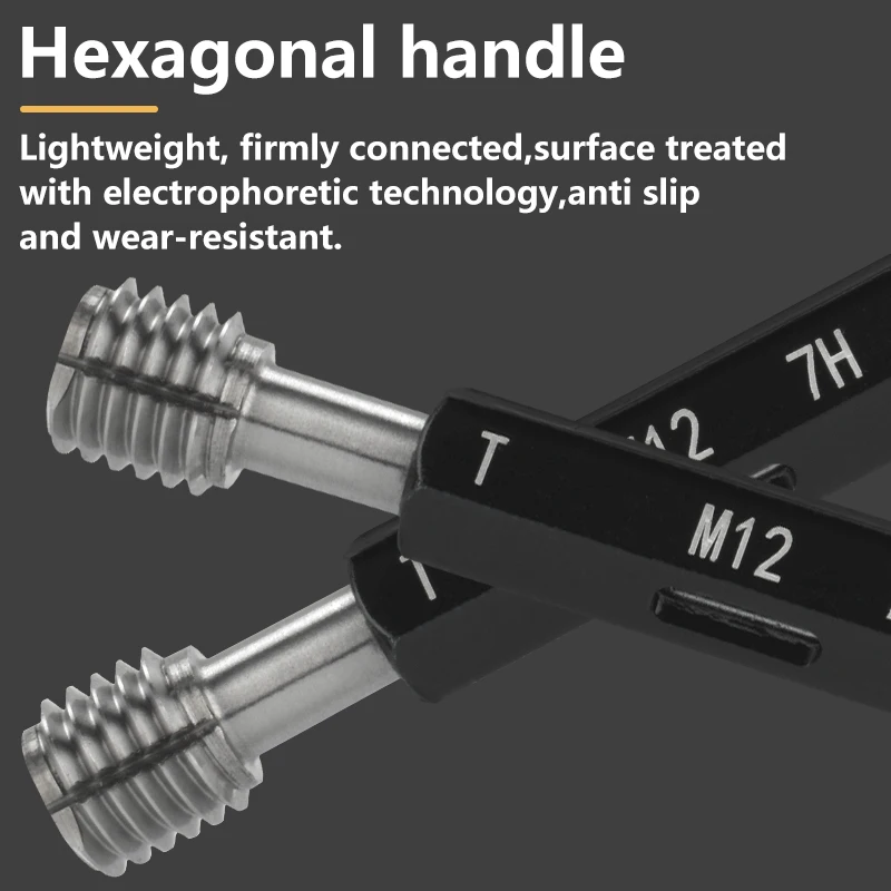 

GULING 1PCS 7H M52-M58 Steel Metric Fine Thread Plug Gauge High Quality Measure X0.5/0.75/1.0/1.25/1.5/2.0/3.0/4.0/5.0/5.5