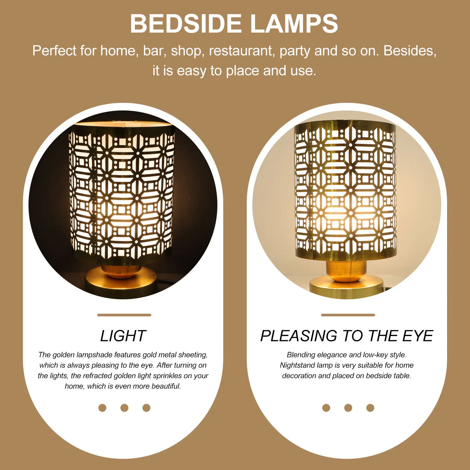 

Медная настольная лампа с полым металлическим корпусом для спальни и гостиной, декоративная прикроватная лампа в деревенском стиле, с вилкой стандарта США