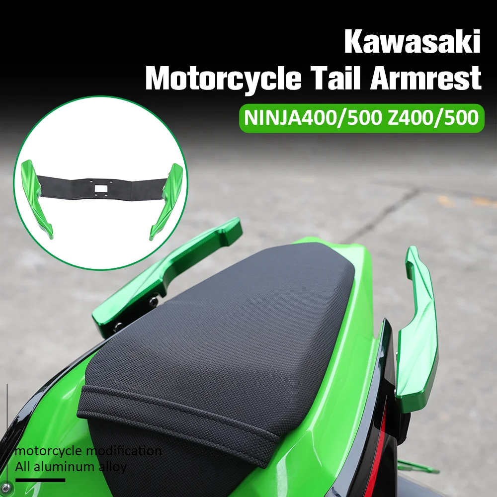 Motorcycle for Kawasaki Ninja400/500 Z400/500 2018-2025 Tail Armrest Thickened Rear Passenger Handle CNC Handrail Tail Bracket