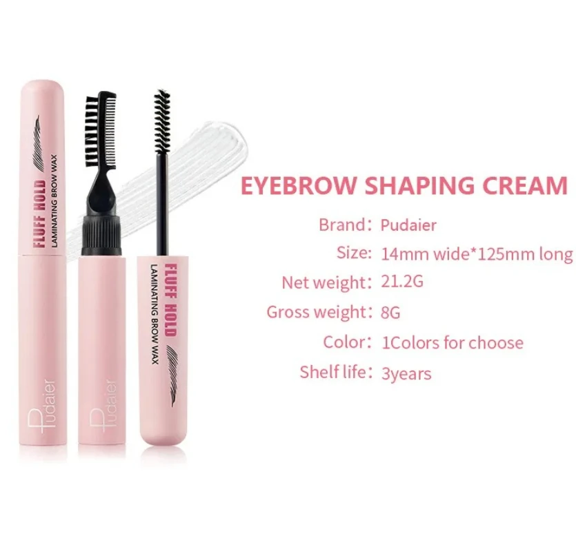 Pudaier Gel à sourcils Transparent maquillage teinte imperméable ma sourcil séchage rapide longue durée sourcils 3D teinte tatouage maquillage