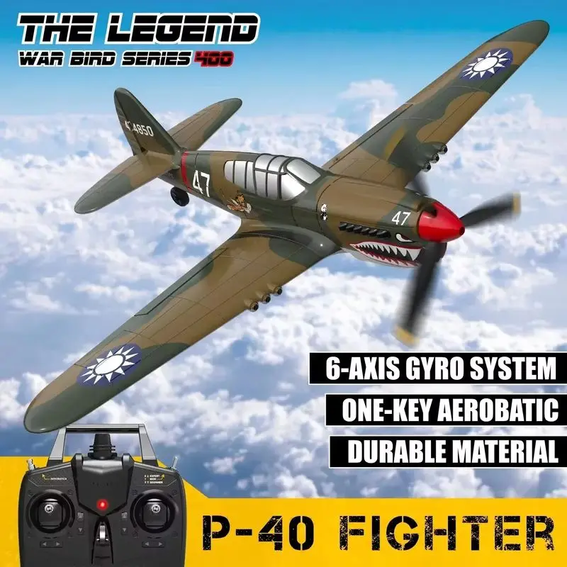 P-40 Olanz Us Fighter Model Toy Glider Model Elektrische afstandsbediening Vaste vleugelvliegtuigen Epp Foam Glider Vliegtuigmodel Speelgoedcadeau