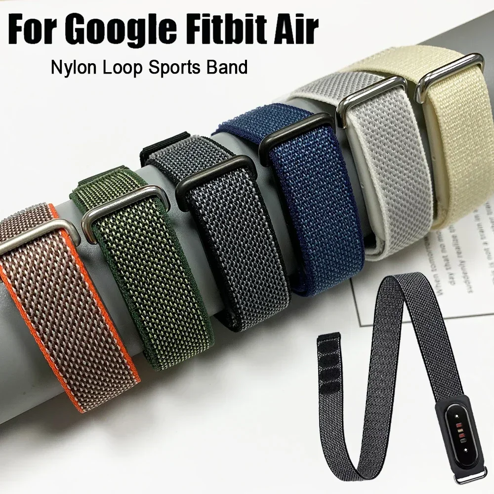 Sport Nylon Watch Strap For Google Fitbit Air Bracelet lightweight Braided Loop Breathable Wrist Band Accessories For Fitbit Air