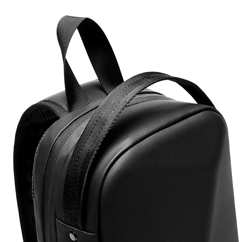 Men's Chest Pack Hard Shell Waterproof Shoulder Bag Polyhedron USB Charging 9.7 Inch Tablet One Shoulder Messenger Bag for Men