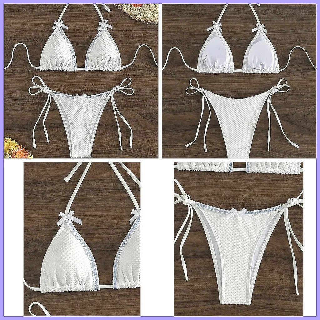 

White Push Up Bikini Set 2026 Sexy Brazilian Beach Swimwear for Women Bathing Suits