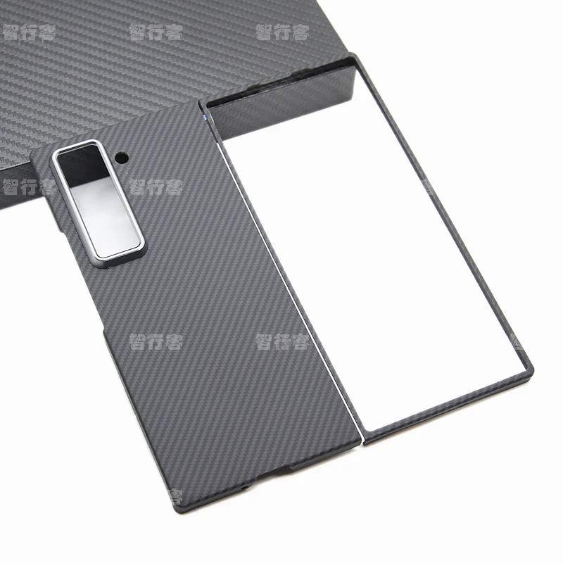 ZXKE Carbon Fiber Case For Samsung Galaxy W25 Embedded Iron Sheet Magnetic Car Support Magsafe 600D Aramid Fiber Shell