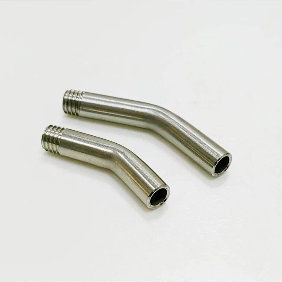 SS304 Stainless Steel Threaded Hollow Bent Tube For CNC Sprayer