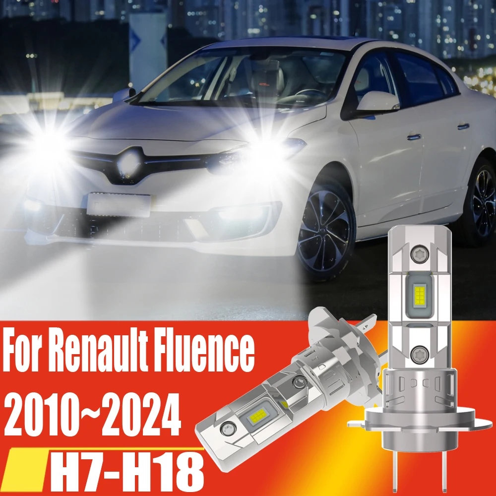 

2 шт. H7 светодиодные фары Canbus высокой мощности автомобильные лампы белые автоматические противотуманные фары Moto Turbo диодные лампы 12 В для Renault Fluence 2010 ~ 2024