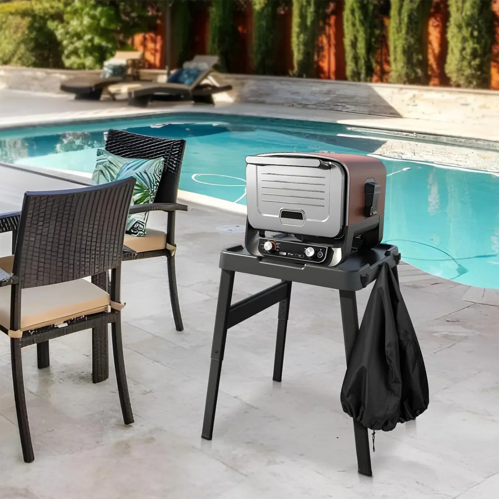 Sleek Black Design Customizable Covers For Your Outdoor Cooking Needs That Are Built To Last And Protect The Models