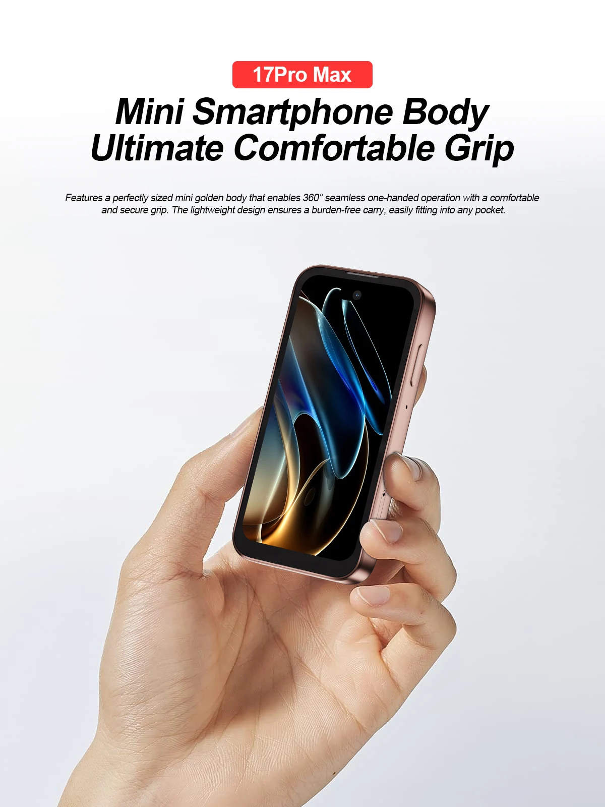SERVO 17 PRO MAX Mini Smartphone 3.75" Fullview Display 3G Cellular Dual SIM Android Small Smart Mobile Phones Face Unlock GPS