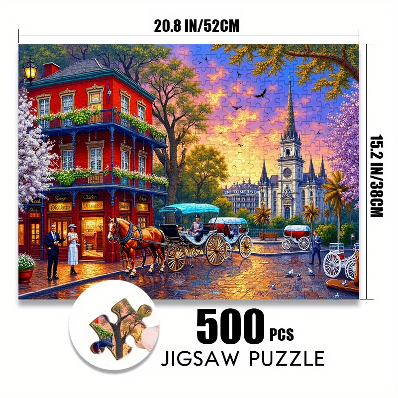 500/1000 stuks grote papieren puzzel geschikt voor volwassenen en gezinnen - geavanceerde uitdaging met -krastechnologie, complex 3