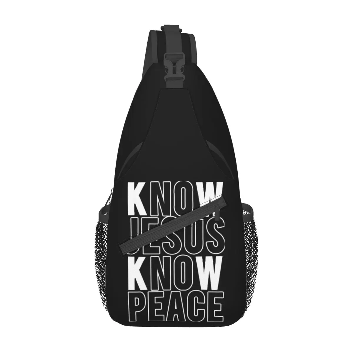 Know Jesus Know Peace Crossbody Sling Bags, Sac de poitrine à la mode, Christian initié, Sac à dos, Sac à dos pour voyage, Randonnée, Camping Pack