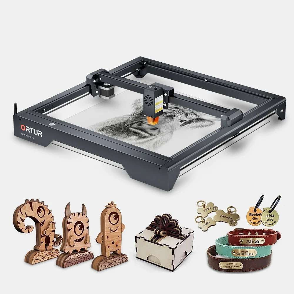 ORTUR Laser Master 3 LE 5.5W/10W Power Diode Cutter and Engraver CNC Desktop Wifi/APP Wood Printing Engraving Cutting Machine