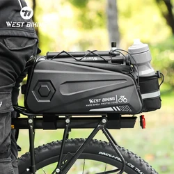 WEST BIKING Waterproof Bicycle Trunk Bag Hard Shell Bike Rear Rack Carrier Bag MTB Accessories Multifunctional Cycling Bags