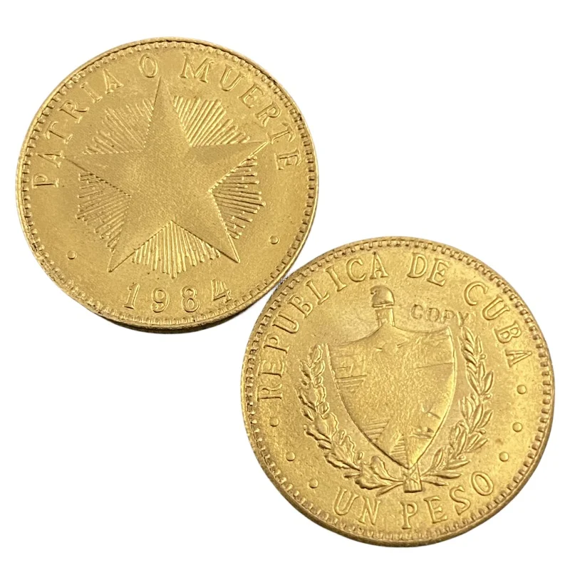 1984 Cuba 1 Peso Brass Copy Coin