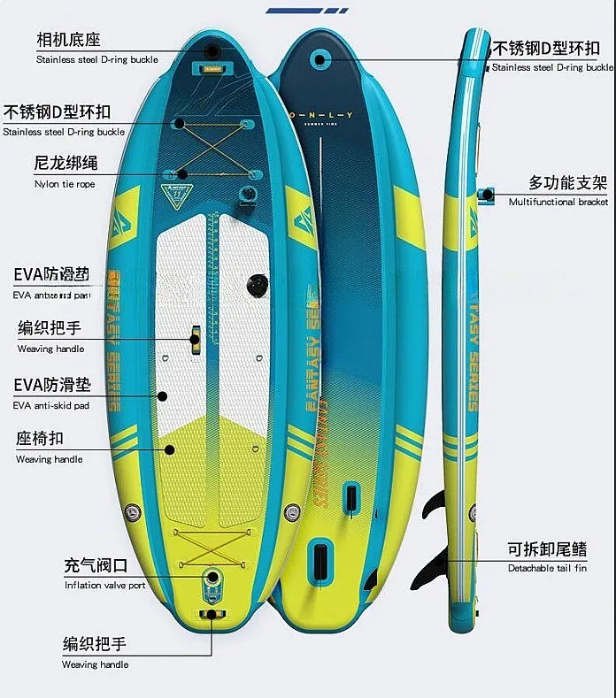 Inflatable SUP Surfboard & Hydrofoil Board with Pump for Adults