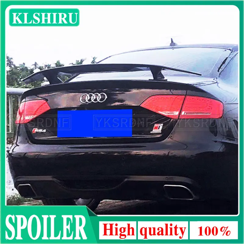 For Audi A4 S4 B8 B8.5 B9 2009-2015 Car Decoration High Quality ABS Plastic Paint Painting Color Rear Trunk Spoiler 