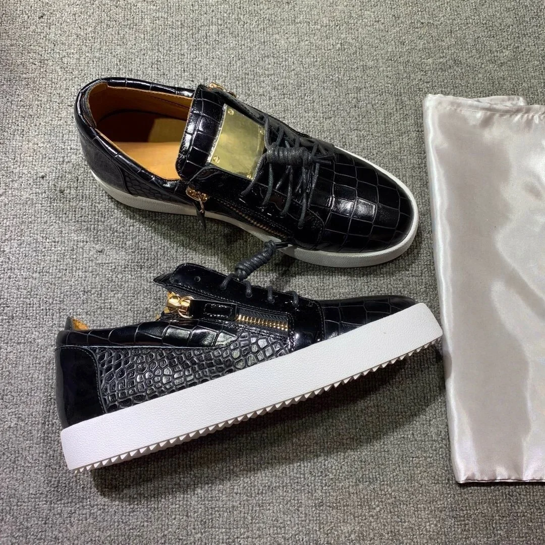 

New Fashion Casual Sneakers for Men Brand Designer Women Tennis shoes Luxury Real Leather GZ Loafers Sports shoes 35-48 G0741