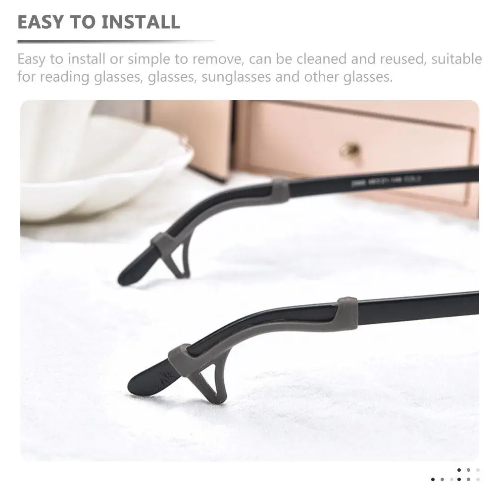 12 шт. очки противоскользящие силиконовые амбушюры с рукавами, солнцезащитные очки, очки для чтения, защитные принадлежности