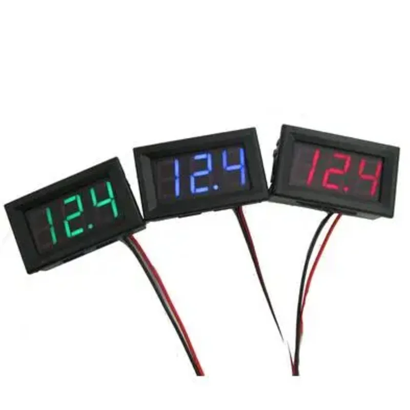 Mini Digital Voltmeter DC 4.5V to 30V Digital Voltmeter Voltage Panel Meter For 6V 12V 24V Electromobile Motorcycle Car 0.56''