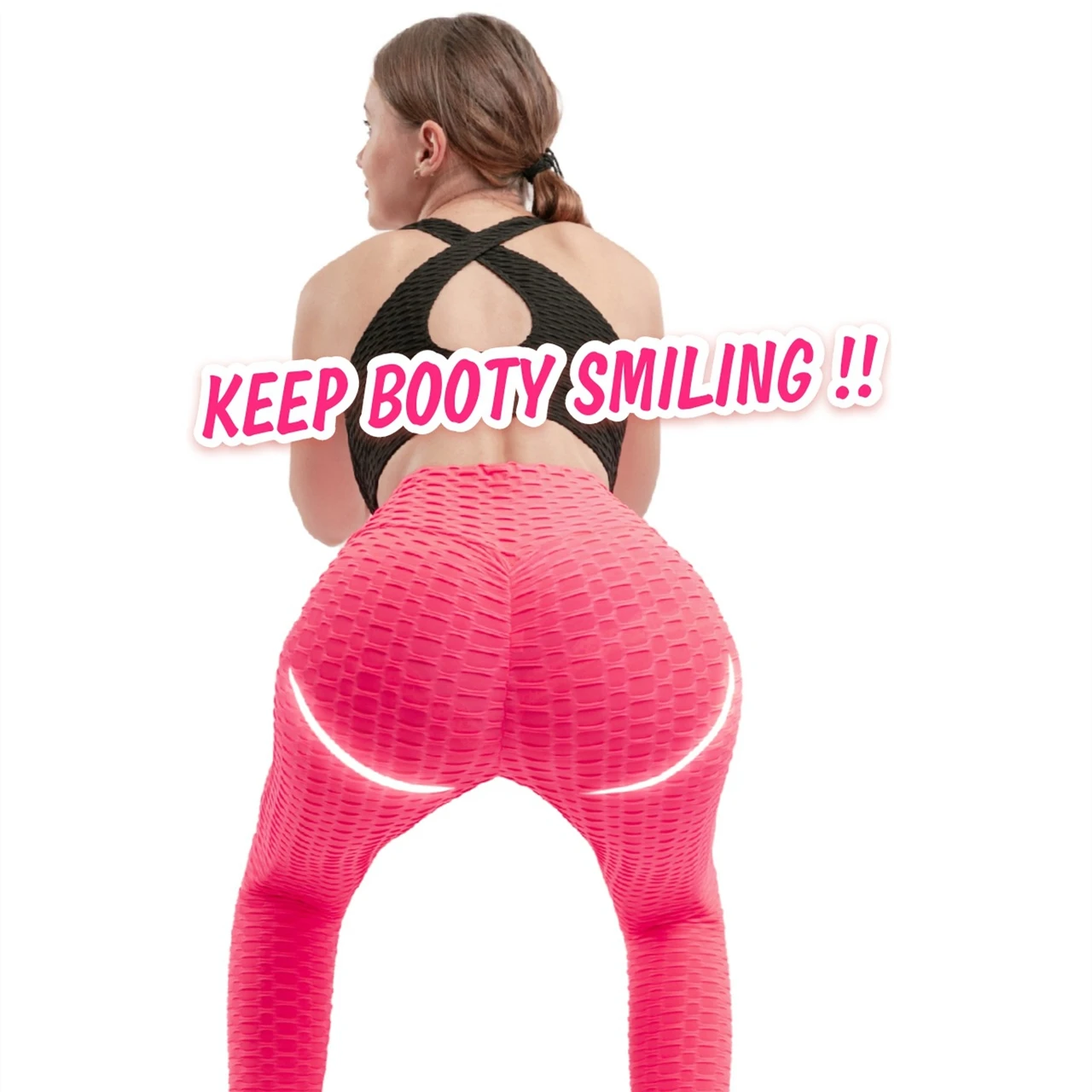 Solid Bubble Bump Style Women Leggings High Waist/shorts Yoga Gym Legging Seamless Buttock Lift Leggings Women Sexy Casual Pants