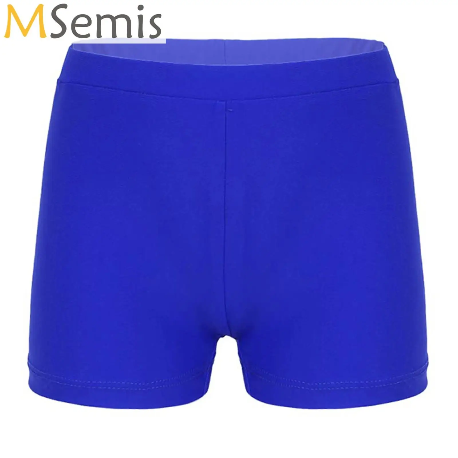 Pantaloncini da ballo per ragazze pantaloni da spiaggia elasticizzati ad alta elasticità pantaloncini da ballo pantaloni da allenamento solidi pantaloni Fitness abbigliamento per bambini