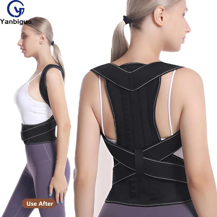 Back Brace Posture Corrector for Women&Men, Shoulder Straightener, Adjustable Full Back Support, Upper and Lower Back Pain Relie