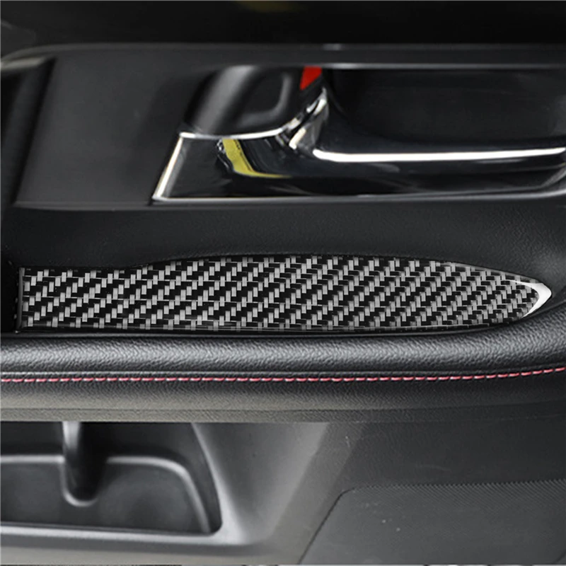 Carbon Fiber Black Stickers Trim Strip For Toyota 4Runner 2010-2020 Car Interior Mouldings Decorative Accessories