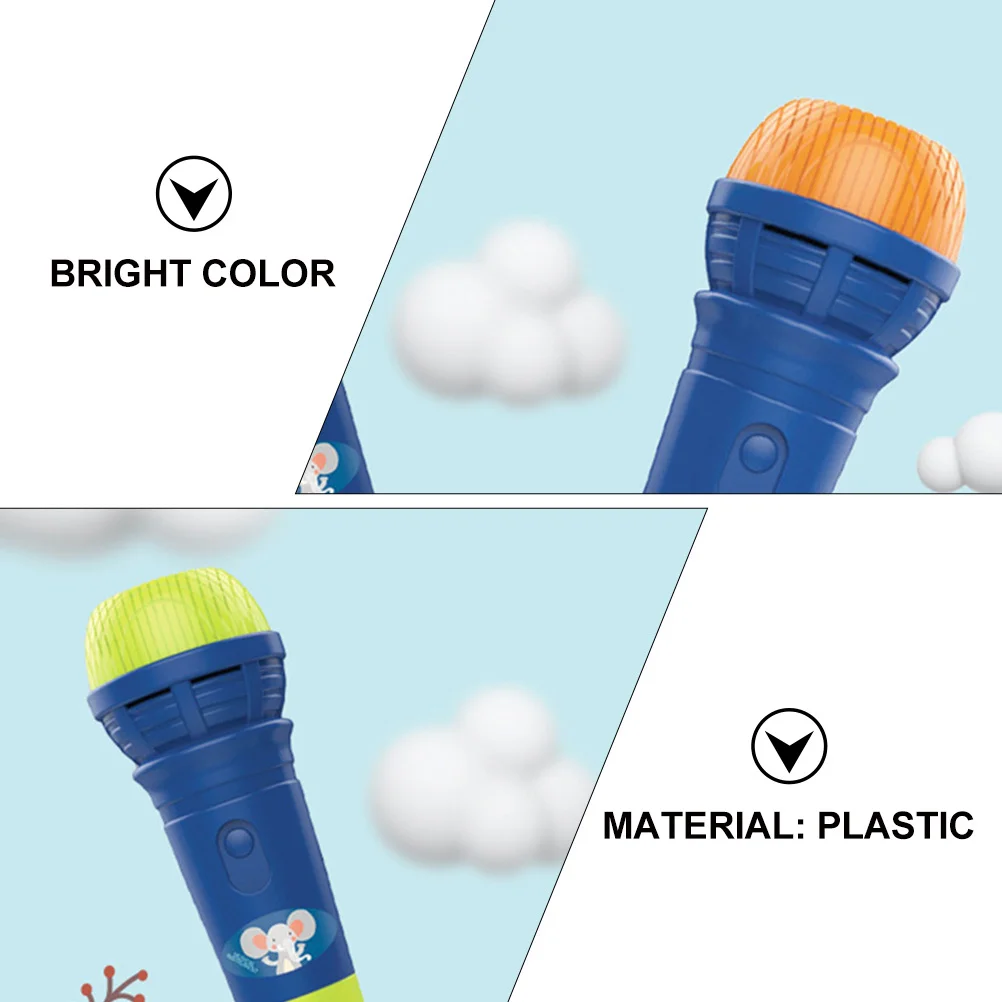 Simulated Microphone Set Bright Color Cartoon Animal Echo Microphones for Children Educational Music Partner