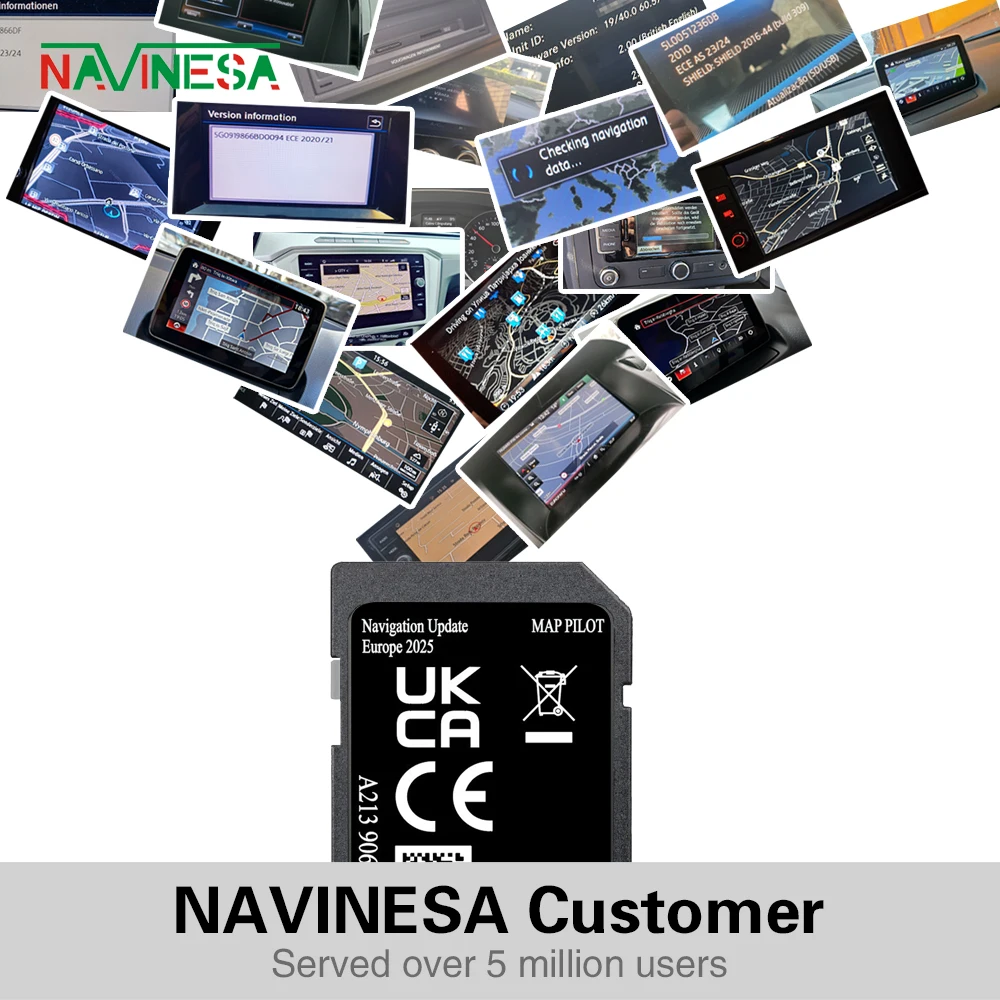 A213 V20 32GB GPS Navigation Europe for Mercedes C-class W205 2015 Map SD Card
